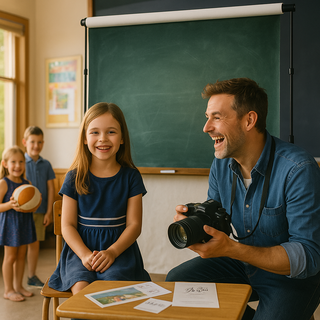 Perné září školního fotografa