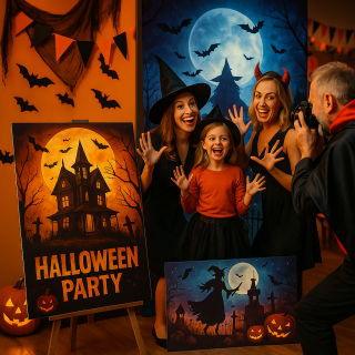 Plakáty a fotostěny na Halloween